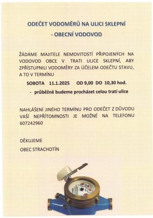 Odečet vody v ulici Sklepní