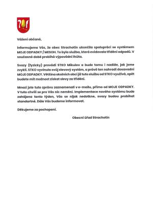 Ukončení spolupráce s MOJE ODPADKY / MESOH